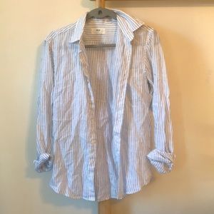 NWOT Uniqlo Striped Linen Shirt XS